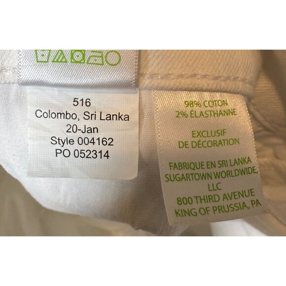 Lilly Pulitzer White Skinny Ankle Jeans Size 14 – Classic Resort Wear Denim - Picture 8 of 9